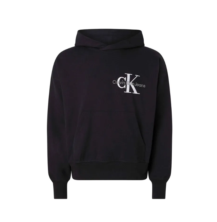 CALVIN KLEIN MONOLOGO 오버사이즈 후드 블랙